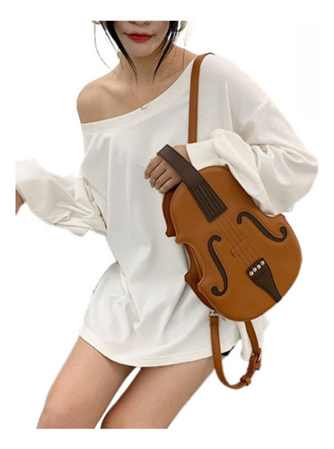 Bolso Crossbody De Mujer Mochila De Moda Con Forma De Violín