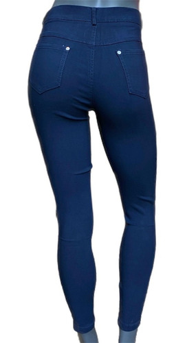 Imagen 2 de 3 de Pantalon Leggins Elasticado Tipo Jeans Mujer