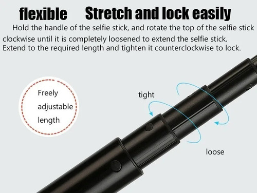 Imagen 8 de 8 de Selfie Stick Moto Gopro Dji Osmo Base Larga Soporte Go Pro