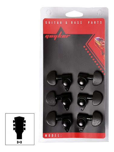 Tarraxas Blindada Para Violão Guitarra Les Paul Sg 3x3 