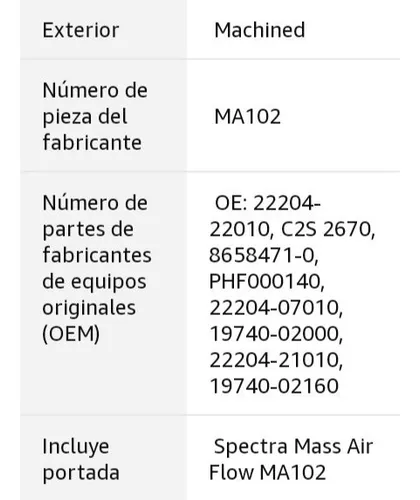 Sensor Maf Usado Toyota Lexus (Usado)