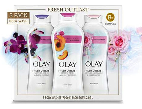 Jabon Liquido Corporal Olay 700ml X 3 Fragancias