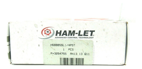 New Sealed Ham-let H6800ssl1/4pst Valve H6800ssl14pst Bbx