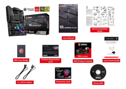 Placa Base De Juegos Para Computadora Msi Mpg B550 Gaming