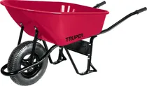 Comprar Carretilla Calibrada Chapa 100 Lt Rueda Inflable Truper Roja