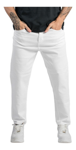 Jean Volsano Mom Fit Denim Bali Blanco Hombre