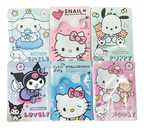Pack 10 Mascarillas Hidratantes Facial Hello Kitty Y Sus Ami