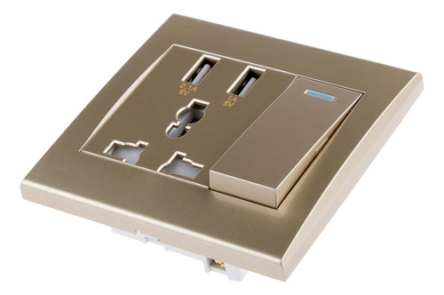 2.1a Panel De Enchufe De Pared Con Tornillos Receptáculo De