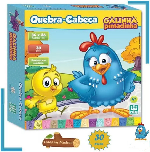 Brinquedo Infantil Quebra Cabeca Galinha Pintadinha 30 Pcs