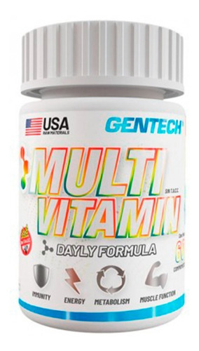 Gentech Multivitaminico Daily Formula 60 Comprimidos 