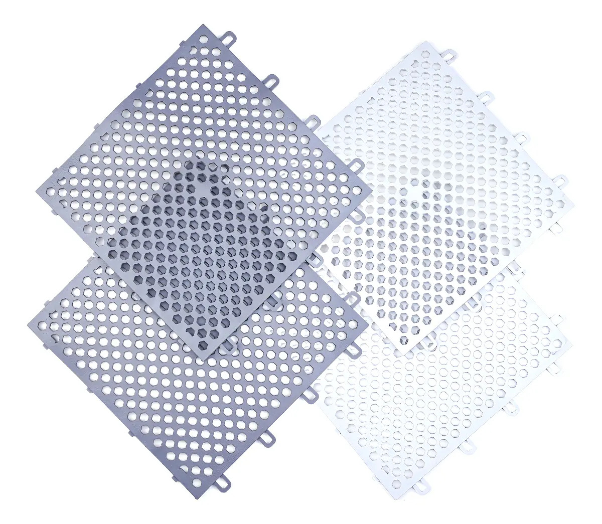 Kit 6 Tapete Modular PVC Antiderrapante Bisbel de 30x30 cm Para Piscinas e Banheiros