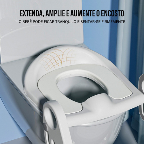 Assento Redutor Sanitário Infantil Antiderrapante Com Escad