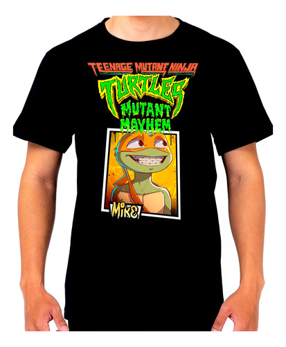 Remera Tortugas Ninja Mutant Mayhem Mike 100% Algodon 1150
