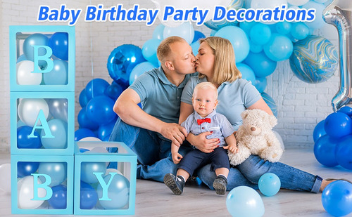 Azul Cubos Para Globos Decorativos Baby Shower Y Cumpleaño