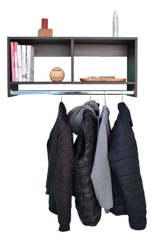 Closet Armable Hogare Guardaropa Flotante Color Chocolate