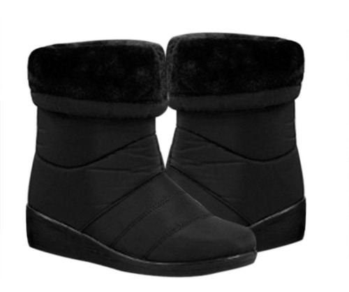 Botas Mulheres Botas Com Veludo Neve Botas Salto Cunha Botas | Mercado Livre