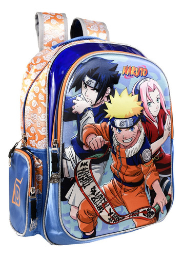 Mochila Escolar Naruto 3d 100% Original Primaria 