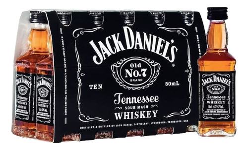 Jack Daniels 50 Ml Caja X 10 Unidades