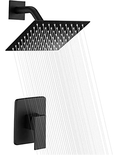 Sistema De Grifo De Ducha Negro Mate Para Baño, Grifo De Duc