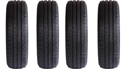 Kit 4 Pneu 205/70/15 C Remold Com Borracha Vipal + 4 Bico