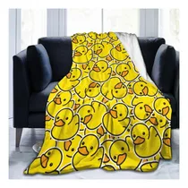 Comprar Manta Amarilla Con Dibujos De Pato, Mantas Suaves, Manta De