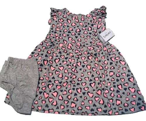 Vestido Carters - 18m - Heart Leopard Jersey Dress