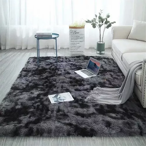 Alfombra pequeña de 2x2 pies Alfombra contemporánea D.Grey Alfombra de lana  y seda Tamaño de la alfombra 60x60Cms / S-43 -  México