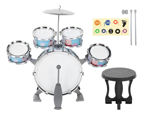 Set De Batería Para Niños, Kit De Batería Con Dibujos Animad