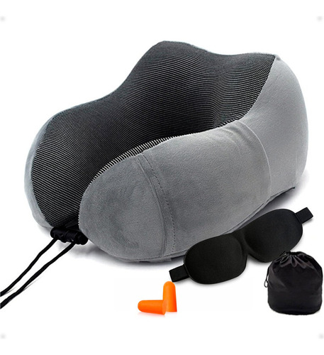 Set Almohada De Viaje + Cubre Ojos + Tapones Oídos - Otec