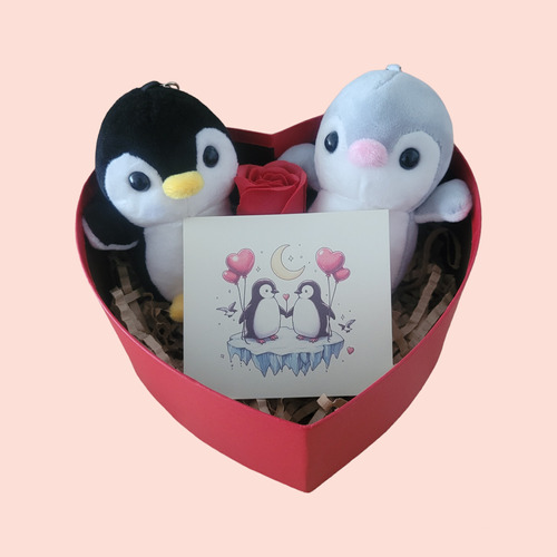 Set San Valentín Pareja Pingüinitos 