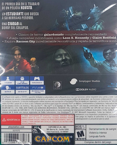 Imagen 2 de 10 de Resident Evil 2 Ps4- Fisico/ Mipowerdestiny