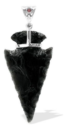 Dije De Punta De Flecha De Obsidiana Con Fardo De Piedras