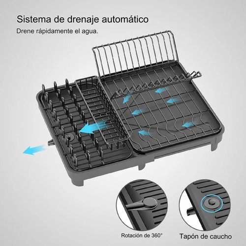 Secaplatos-loza Escurridor Plegable Acero Inoxidable