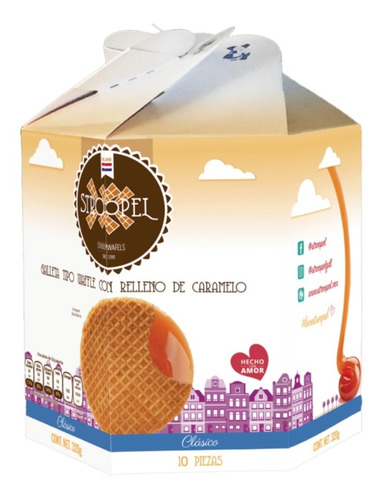 Galletas Gourmet Stroopwafel Con Relleno De Caramelo 1 Pack