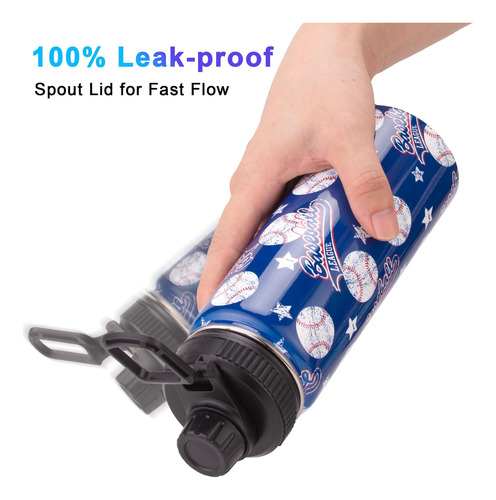 Botella De Agua Aislada De 18 Oz Con Tapa De Paja Y Tapa Con
