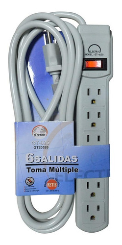 Toma Multiple X 6 Con Cable 2.5 Mts Electric