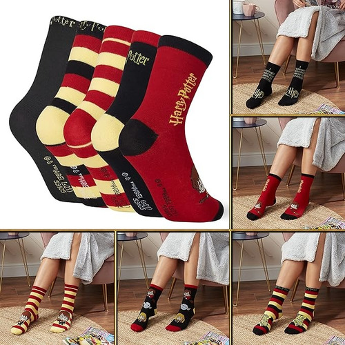 Set Calcetines Harry Potter Estampado Elástico Calceta Suave