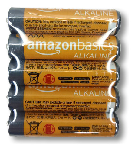 Batería Pila Triple Aaa Pack 5 Unidades Amazon Basics