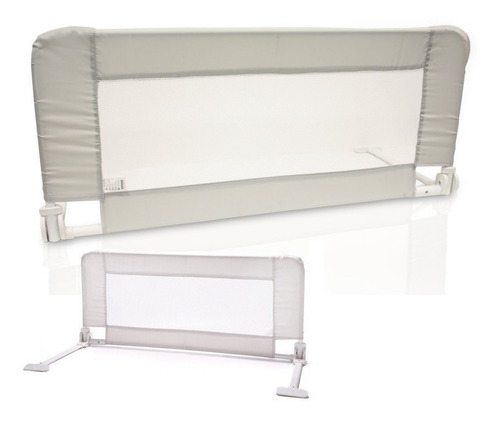 Baranda Cama Y Sommier Plegable Baby Innovation Seguridad Color Gris Tela