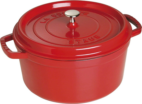 Staub Olla De Hierro Cocotte Redonda Rojo Cereza, 24 Cm