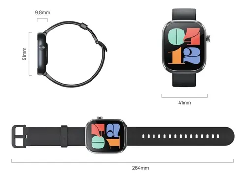 Reloj Smartwatch Mibro Watch C4 By Xiaomi Negro Mesh Negro Negro