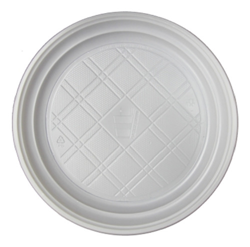 Platos Plásticos 7 Blanco (18 Cm) 100 Und