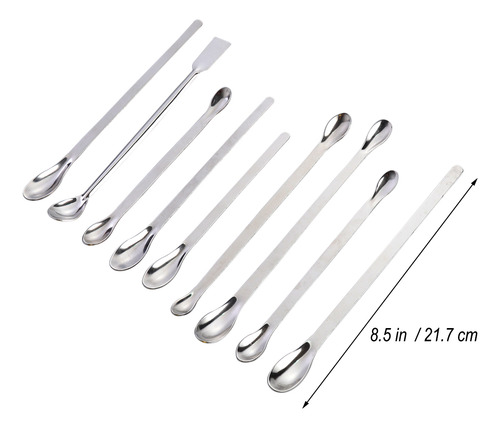 Cucharas De Muestreo De Acero Inoxidable 9 En 1, Para Labora