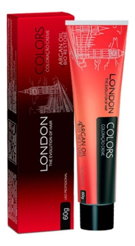  London Colors Coloração Creme 60g Argan Oil & Bio Restore Tom 6.0 Louro Escuro