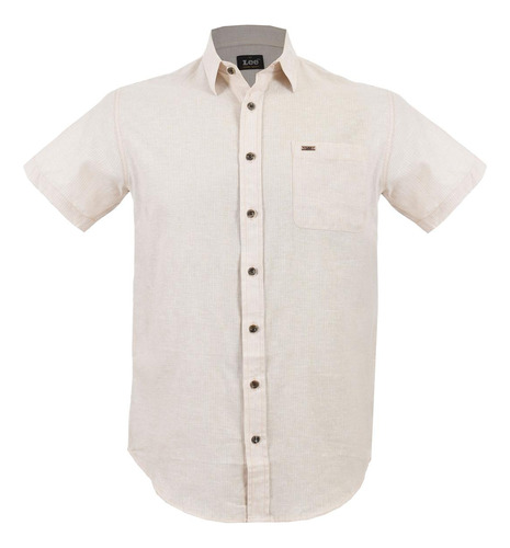 Camisa Casual Lee Manga Corta De Hombre Sl1