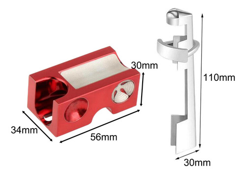 Herramienta De Reparación De Punta Para Taco De Billar Rojo