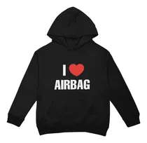 Comprar Buzo Canguro De Airbag Friza Negro Sardelli Rock Nacional