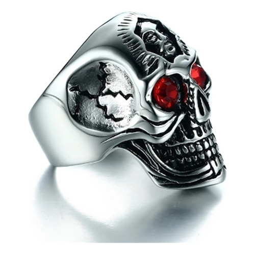 Anillo De Acero Inoxidable Para Hombre Diseño De Calavera P