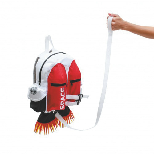Mochila Prescolar Espacial Blanca Y Roja