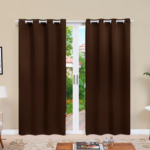 Cortina Blackout Porta Balcão Corta Luz 2,80x2,20 Cor Marrom